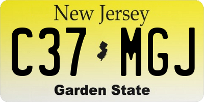 NJ license plate C37MGJ