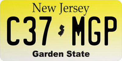 NJ license plate C37MGP