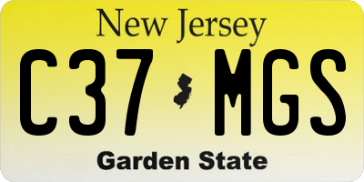 NJ license plate C37MGS