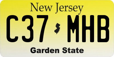 NJ license plate C37MHB