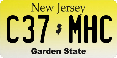 NJ license plate C37MHC