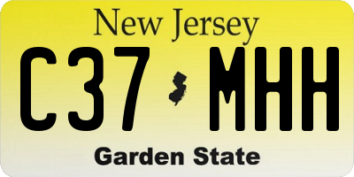 NJ license plate C37MHH