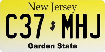 NJ license plate C37MHJ