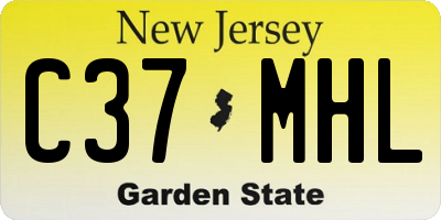 NJ license plate C37MHL