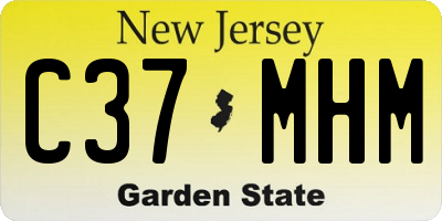 NJ license plate C37MHM