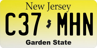 NJ license plate C37MHN