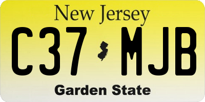 NJ license plate C37MJB