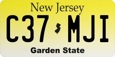 NJ license plate C37MJI