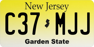 NJ license plate C37MJJ