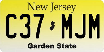 NJ license plate C37MJM
