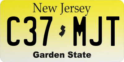 NJ license plate C37MJT