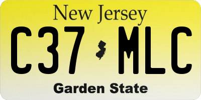 NJ license plate C37MLC