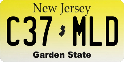 NJ license plate C37MLD