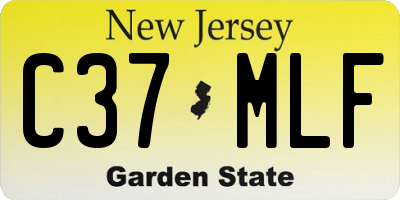 NJ license plate C37MLF
