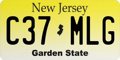 NJ license plate C37MLG