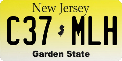 NJ license plate C37MLH