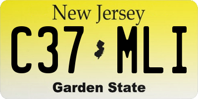 NJ license plate C37MLI