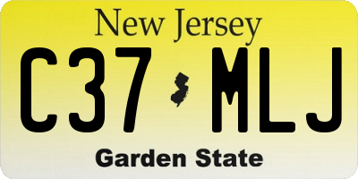 NJ license plate C37MLJ