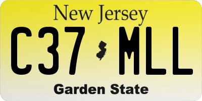 NJ license plate C37MLL