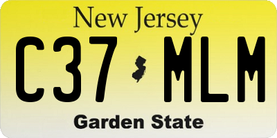 NJ license plate C37MLM