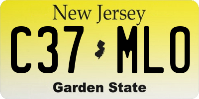 NJ license plate C37MLO
