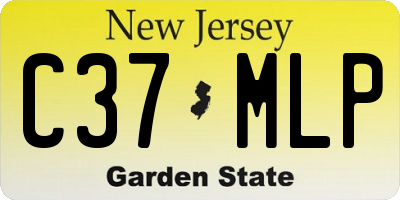 NJ license plate C37MLP