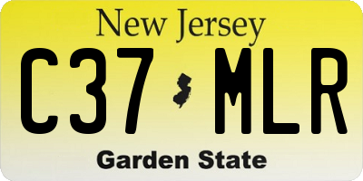 NJ license plate C37MLR