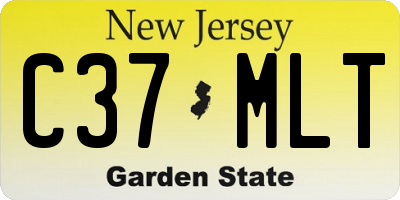 NJ license plate C37MLT
