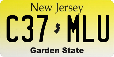 NJ license plate C37MLU