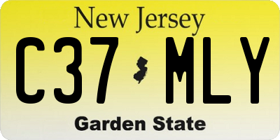 NJ license plate C37MLY