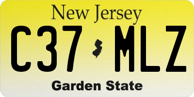 NJ license plate C37MLZ