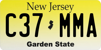 NJ license plate C37MMA
