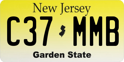 NJ license plate C37MMB