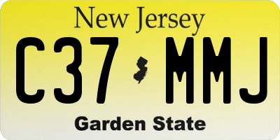 NJ license plate C37MMJ