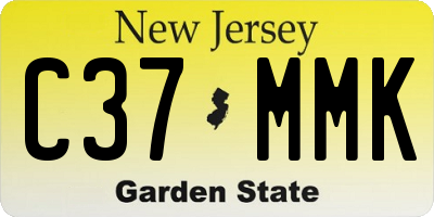 NJ license plate C37MMK