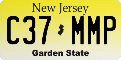 NJ license plate C37MMP