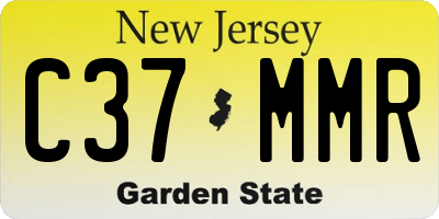NJ license plate C37MMR