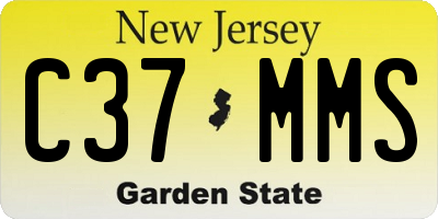 NJ license plate C37MMS