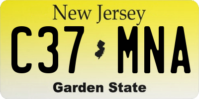NJ license plate C37MNA