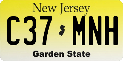 NJ license plate C37MNH