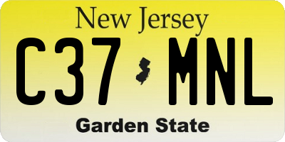 NJ license plate C37MNL