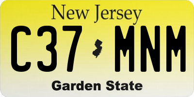 NJ license plate C37MNM