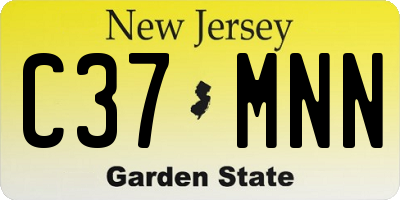 NJ license plate C37MNN