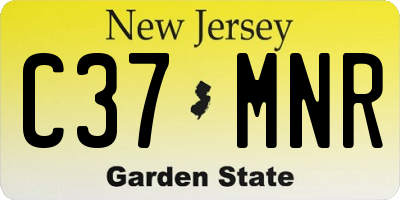 NJ license plate C37MNR