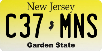NJ license plate C37MNS