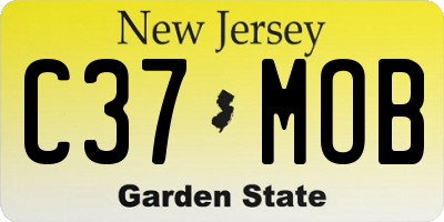 NJ license plate C37MOB