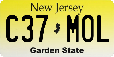 NJ license plate C37MOL