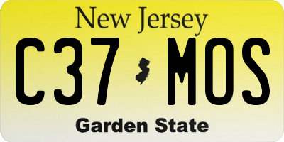 NJ license plate C37MOS
