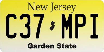 NJ license plate C37MPI