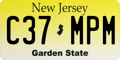 NJ license plate C37MPM